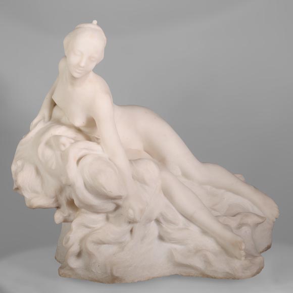 Félix Soulès, « Un Rêve » en marbre blanc de Carrare, vers 1894-0