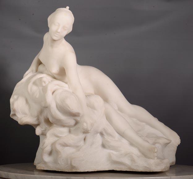 Félix Soulès, « Un Rêve » en marbre blanc de Carrare, vers 1894-1