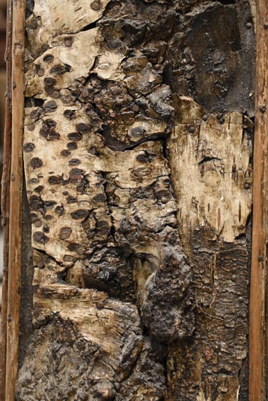 Miroir rectangulaire à cadre en bois de chêne brut-4