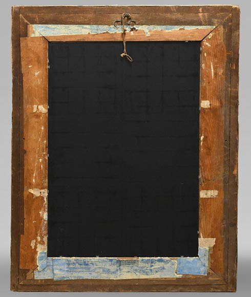 Miroir rectangulaire à cadre en bois de chêne brut-5