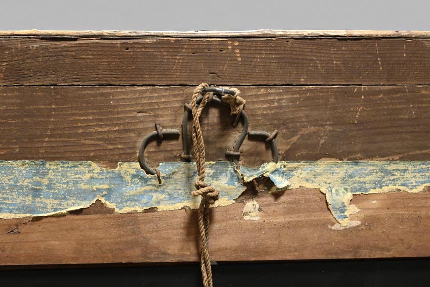 Miroir rectangulaire à cadre en bois de chêne brut-6