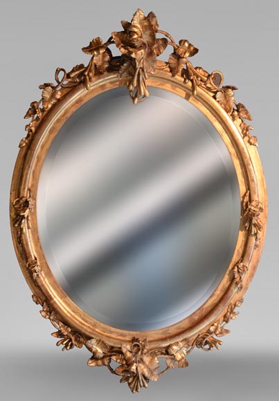 Miroir biseauté Napoléon III, seconde moitié du XIXe siècle -0