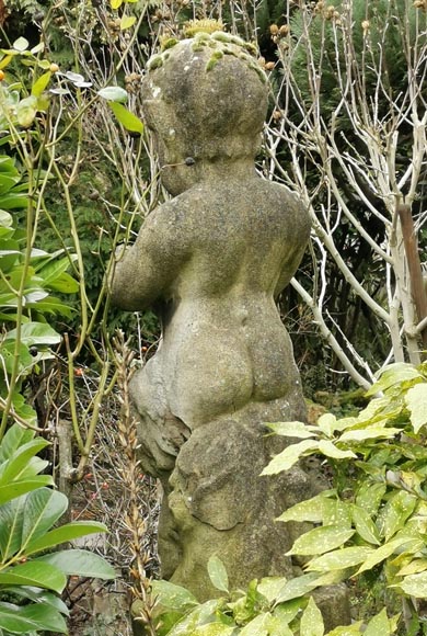 Statue d'un jeune faune musicien en pierre composite, début du XXe siècle-7