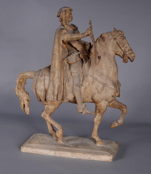 Jean-Antoine IDRAC (1849 – 1884), Maquette en plâtre pour le concours du monument à Étienne MARCEL, 1882-3