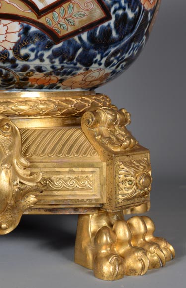 Pot couvert en porcelaine d'Imari sur monture Napoléon III bronze doré, XIXe siècle-9
