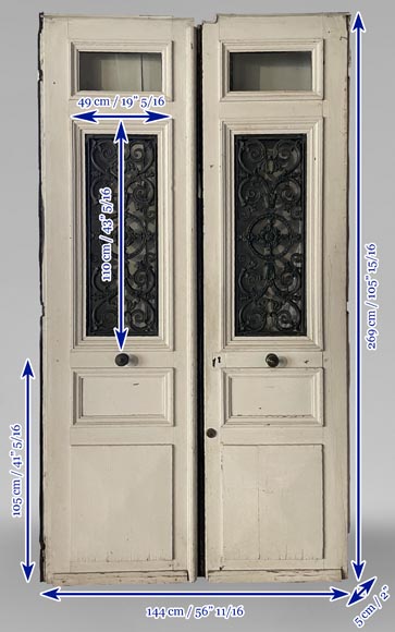 Grande porte d'entrée à double battant, XIXe siècle-9
