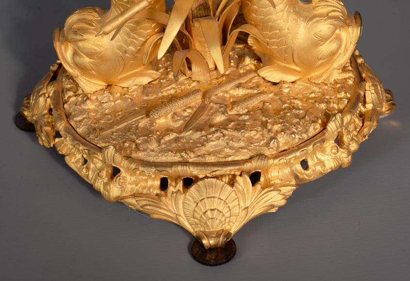 CRISTALLERIE DE CLICHY (attribuée à), Garniture en cristal et bronze doré, deuxième moitié du XIXe siècle-8