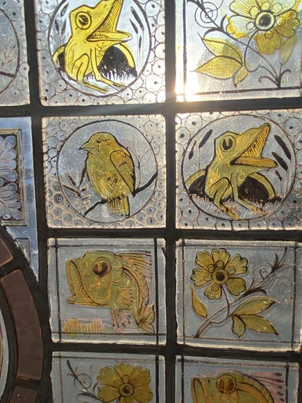 JOHN MOYR SMITH pour COX & SONS (attribué à), Exceptionnel et rare pare-étincelles en vitrail Néo-Gothique, vers 1875-3