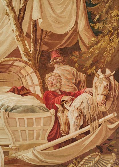 MAISON CHOCQUEEL, Tapisserie d’Aubusson « La diseuse de bonne aventure » ou « la bohémienne » d’après un carton de J.-B. Leprince, Fin des années 1860-5