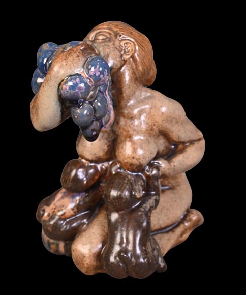 KAI NIELSEN (1882-1924) pour Bing & Grøndahl, garniture de table « Bacchanale » en grès émaillé-5