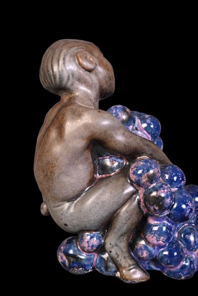 KAI NIELSEN (1882-1924) pour Bing & Grøndahl, garniture de table « Bacchanale » en grès émaillé-15