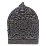 Belle plaque de cheminée ancienne aux armes d'Albert de Luynes, XVIIe siècle