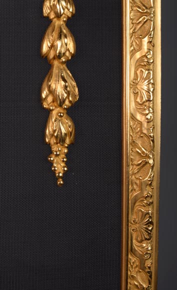 Pare-étincelle en bronze doré de style Napoléon III-7