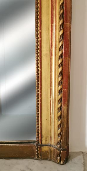 Trumeau en bois et stuc doré Napoléon III-4
