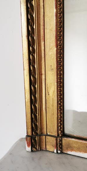 Trumeau en bois et stucdoré Napoléon III-3