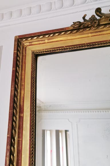 Grand trumeau en bois doré de style Napoléon III-2