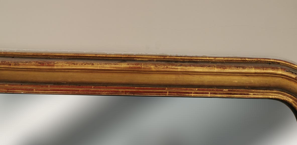 Trumeau mouluré en bois doré, vers 1900-1