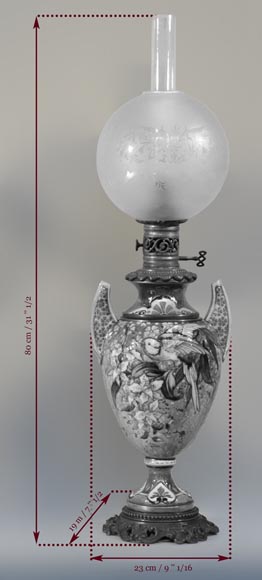 Paire de «lampes aux Perruches» signées E. BERNARD-11