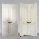 Exceptionnelle paire de double portes galbées de style Louis XV, décorées sur les deux faces