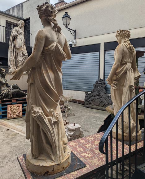 FONDERIE DU VAL D’OSNE,  Statues en fonte de la déesse Cérès  et de la nymphe Pomone d’après Mathurin MOREAU -12