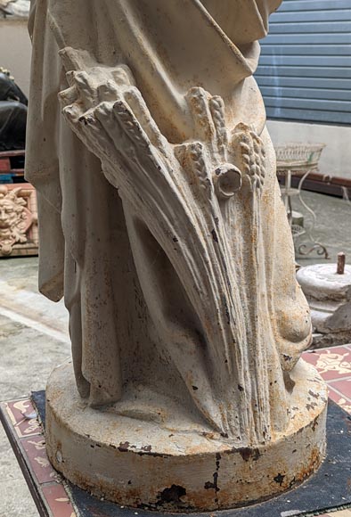 FONDERIE DU VAL D’OSNE,  Statues en fonte de la déesse Cérès  et de la nymphe Pomone d’après Mathurin MOREAU -13