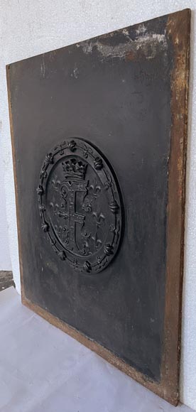 Plaque de cheminée au monogramme de François 1er, XIXe siècle-4