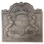 Plaques de cheminée aux armoiries d'alliance, XIXe siècle