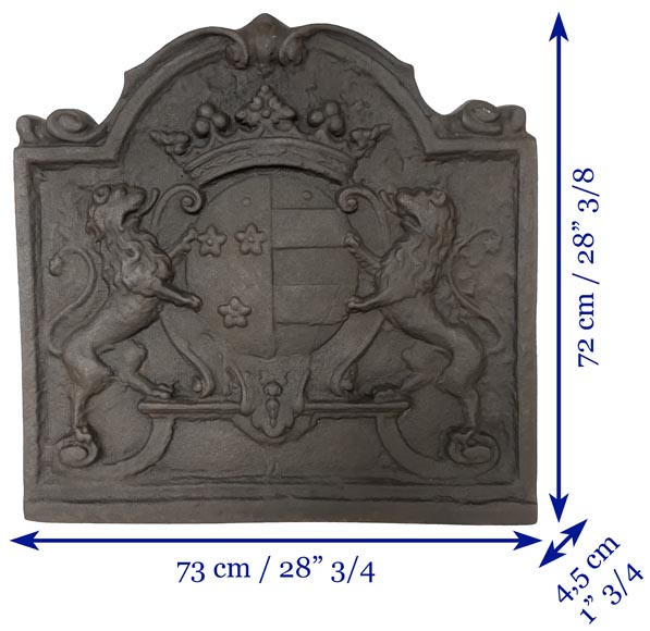 Plaques de cheminée aux armoiries d'alliance, XIXe siècle-8