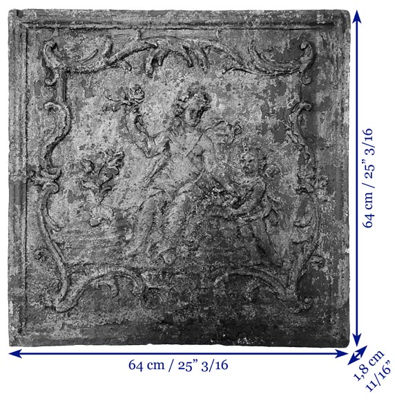 Plaque de cheminée représentant Aphrodite-5