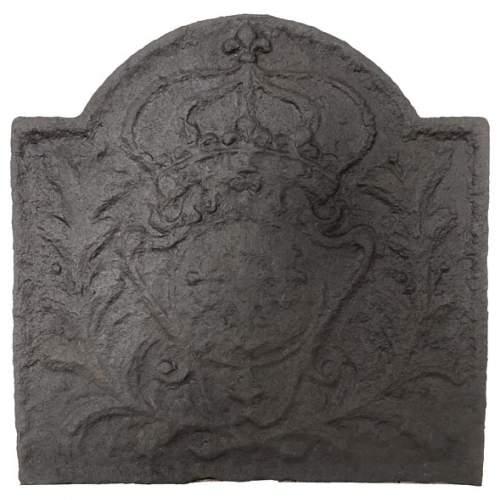 Plaque de cheminée aux armes de France couronnées
