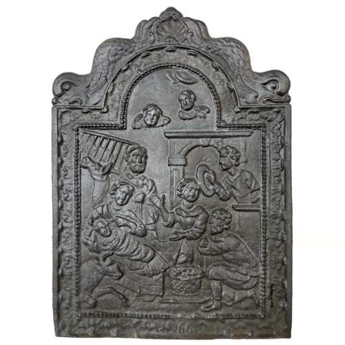 Plaque de cheminée en fonte