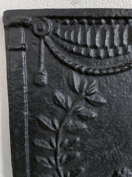 Petite plaque de cheminée en fonte, XIXe siècle-1