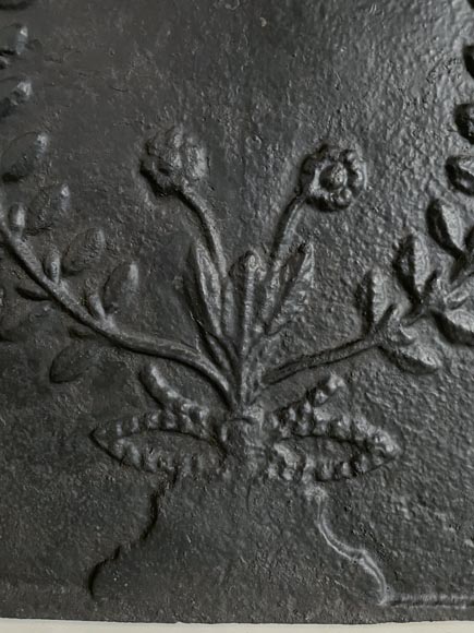 Petite plaque de cheminée en fonte, XIXe siècle-5