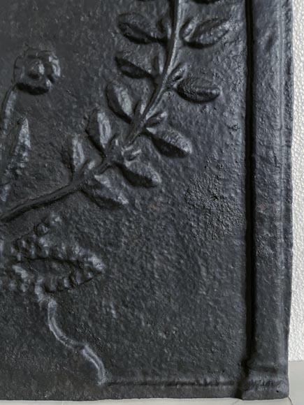 Petite plaque de cheminée en fonte, XIXe siècle-6