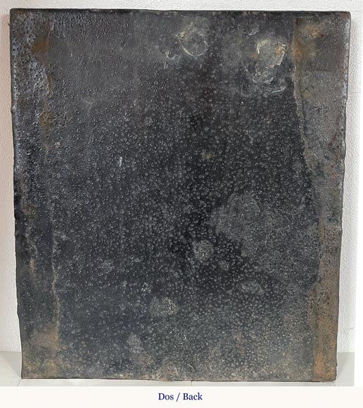 Petite plaque de cheminée en fonte, XIXe siècle-7
