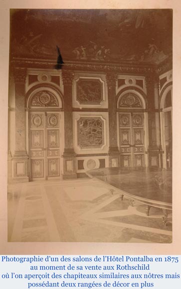 Gaston de PONTALBA - Ensemble de huit chapiteaux composites et de bases de pilastres en bronze doré, 1853-18