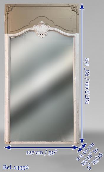Trumeau de style Louis XV bicolore-7