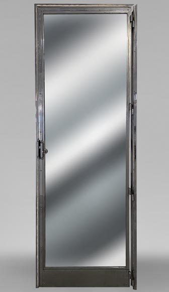 Porte Art Déco en métal aux miroirs-0