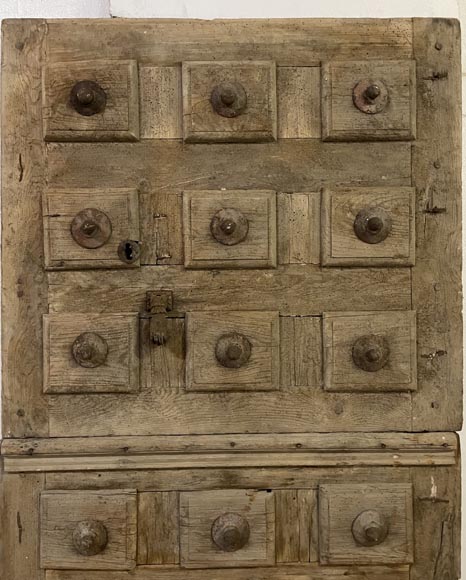 Grande porte ancienne en sapin, XVIIIe siècle-1