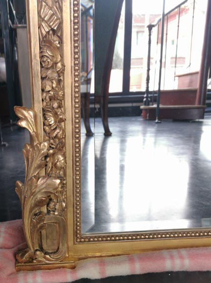 Important trumeau Napoléon III au très riche décor composé de putti-6