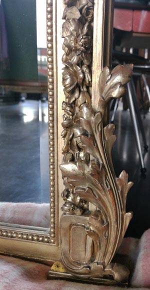 Important trumeau Napoléon III au très riche décor composé de putti-7