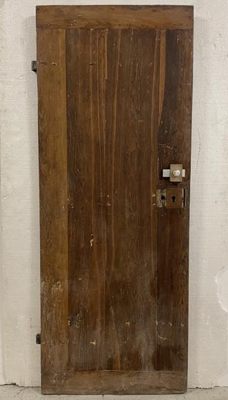 Porte ancienne simple en chêne avec ferrure-5