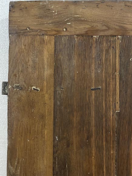 Porte ancienne simple en chêne avec ferrure-6