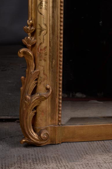 Très beau trumeau de style Louis XV à la coquille ajourée-7