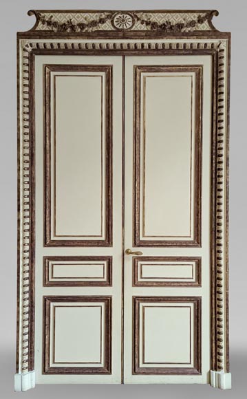 Lot de trois doubles portes moulurées, XIXe siècle-7