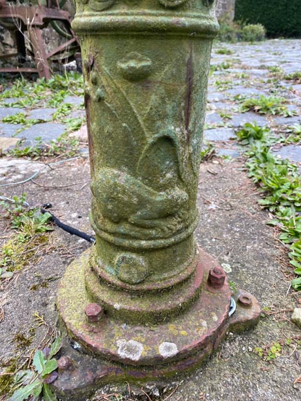 Pompe à eau ancienne en fonte de fer, fin du XIXe siècle-5