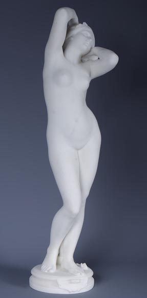 Laurent MARQUESTE - « Galatée », Sculpture en marbre, vers 1885-4