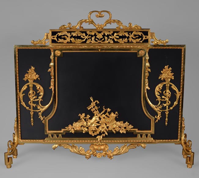 Riche pare étincelle de style Napoléon III en bronze doré-0
