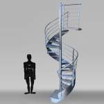 Escalier moderne à colimaçon en métal