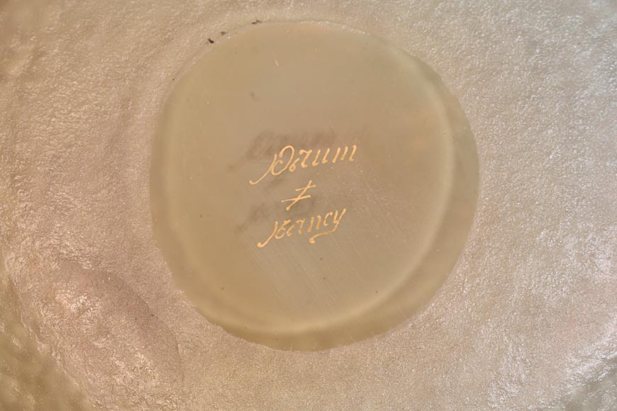 DAUM Nancy — Vase Art Nouveau « Feuilles d’érable »-8